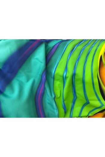 TooHot Women's Multicolored Strapless Strap Lined Fixed Cup Gathered Swimsuit