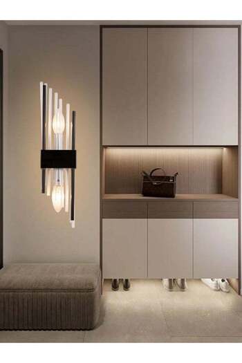 Moonlight Lighting Luxury 7485-W Black E14 Lamp Wall Sconce With Elegant Design