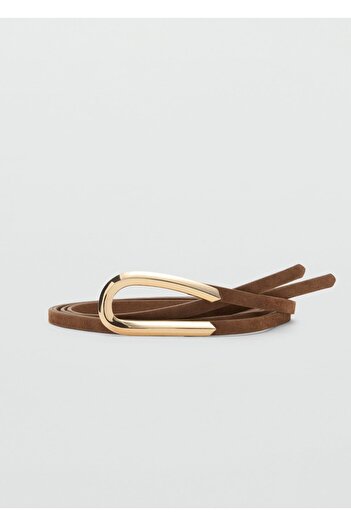 MANGO Woman Thin Suede Leather Belt