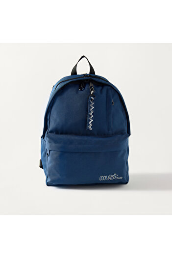 MUST Textured 16-inch Backpack with Adjustable Straps - 32x19x42 cms