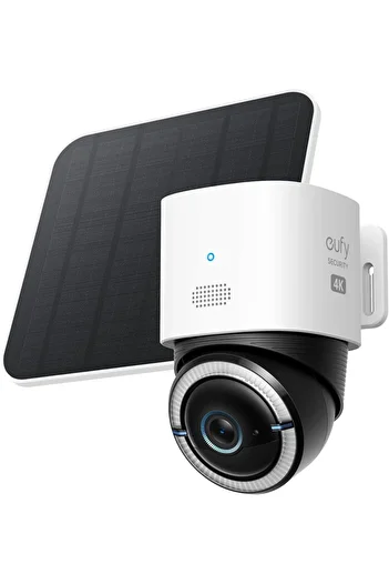 Eufy Security 4G LTE Cam S330 with Wi-Fi, 4K UHD Pan Tilt, Wireless, Solar Powered with Solar Panel,
