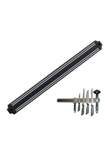 Skygo Kitchen Wall Mounted Magnetic Wide Knife Holder Stand - 55 cm - Black - Stainless Steel