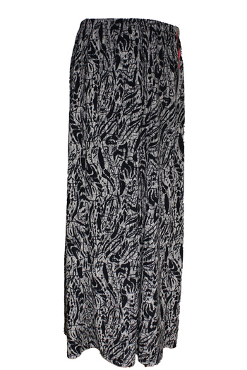HESNA Women's Battal Size 8 Piece Quality Elastic Black Skirt Pattern 02