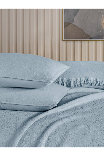 BED LİNE Jacquard Circle Single Bedspread with Box