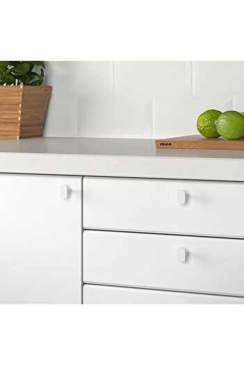 IKEA Bun, White, 15 Mm, 2 Pieces