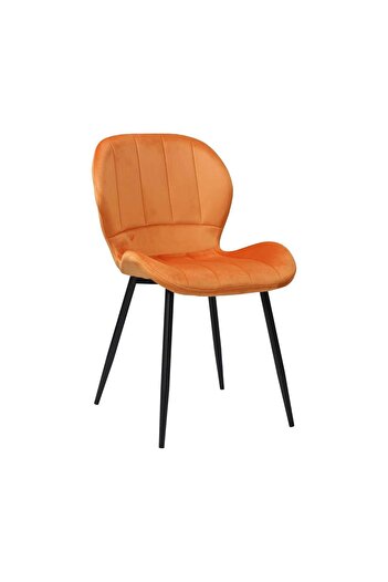 ARTA DOOR Set of 4 Topaz Chairs, Dining, Living Room, Kitchen, Upholstered with Textile Material, Metal Legs
