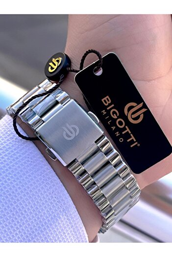 Bigotti Özel Kutulu Nişan Ve Damat Saati 2 Yıl Garantili İç Fonksiyonları Aktif Erkek Kol Saati XB01