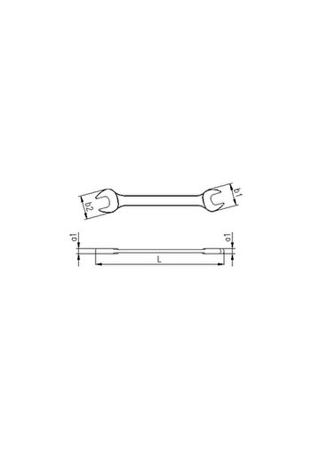 İzeltaş İzeltaş two mouth key short size 30x32 mm