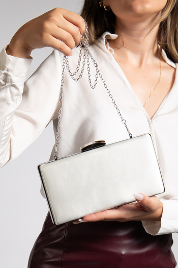 LİLLA Women's Portfolio Box Evening Dress Satin Bag
