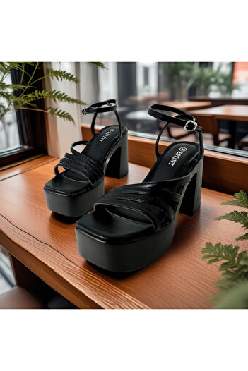 OEM Women's sandals with platform and thick heel, versatile model, eco-leather, 1140