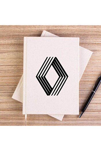CrowsGate Renault New Logo Cream Unlined Canvas Notebook