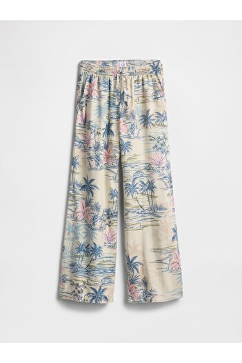 GAP Kız Çocuk Kırık Beyaz Pull On Pantolon