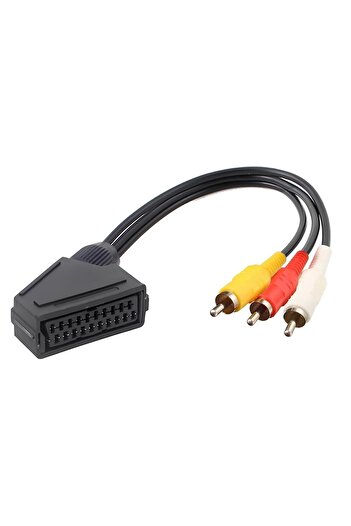 SpeedUF Scart Dişi RCA Erkek Kablo 🎮 TV DVD Görüntü Ses Aktarma Dönüştürücü AV Kablo
