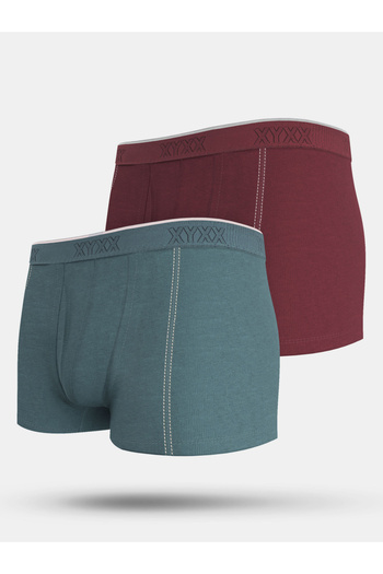 XYXX By Styli Pack of 2 - Logo Waistband Cotton Trunks