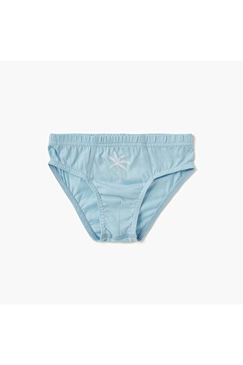 Juniors Nautical Print Briefs with Elasticated Waistband - Set of 5