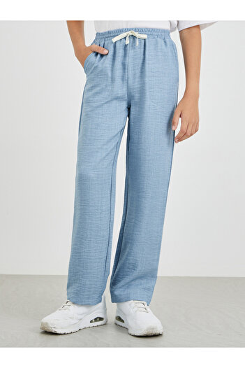 Styli Regular Fit Linen Pants with Drawstring
