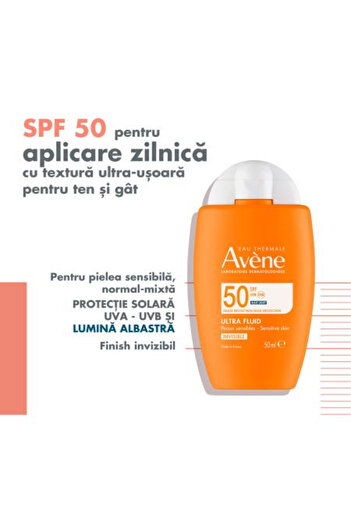 Avene Ultra-Fluid with SPF 50 TriasorB sunscreen Avene, 50 ml