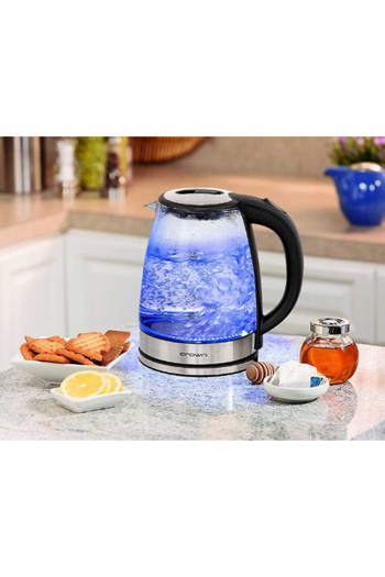 PERİBOİA Crown Crw-7204 Glass Kettle Electric Heater
