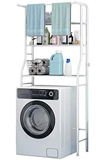 Generic UDEAR Bathroom Space Saver Over Washing Machine Rack, 3 Shelves Bathroom Corner Stand Storage Organi