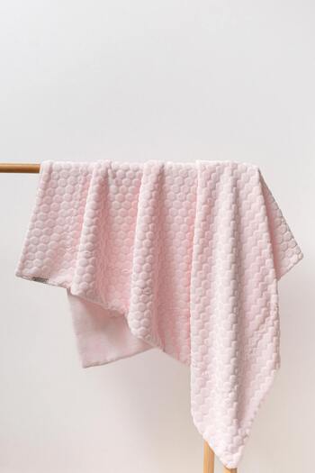 Teddy Pie Embossed Patterned Double Layer 90X110 Cm. Wellsoft Baby Blanket