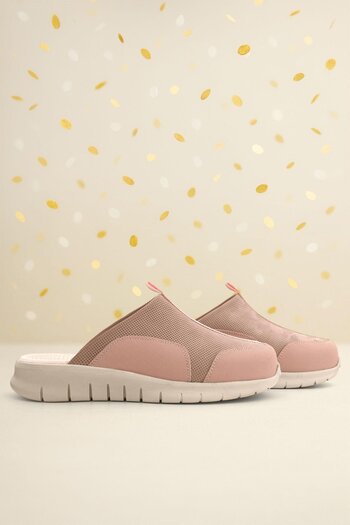 heep Αθλητικές παντόφλες Comfort Cream Sole από γνήσιο δέρμα