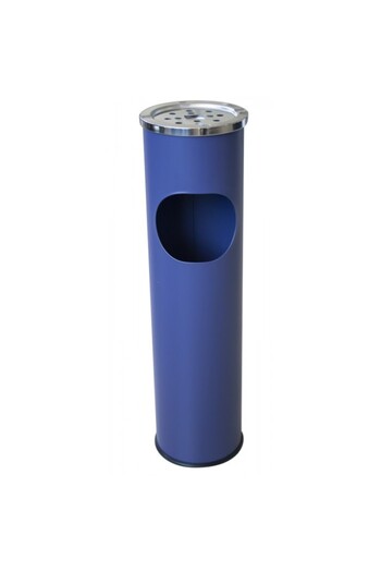 Raki Scrumiera exterioara RAKI ICIKALA pentru hotel cu cos gunoi 8L 15x15xh54cm albastra