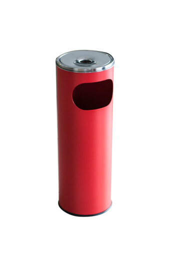 Raki Outdoor ashtray with trash can 12L 20x20xh58cm red