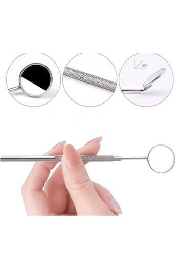 aba nails İpek Kirpik Kontrol Aynası Diş Kontrol Aynası Metal