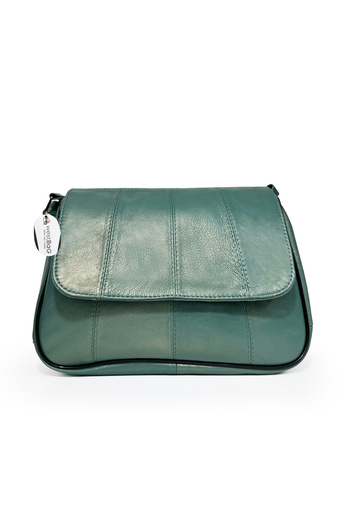 westbag Women's Genuine Leather Messenger Bag Light Petrol Green