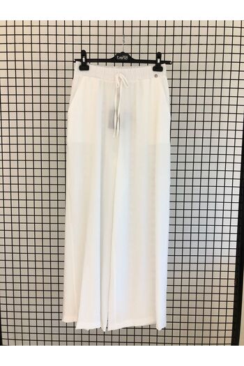 Armine TREND Wide Leg Fabric Trousers with Elastic Waist