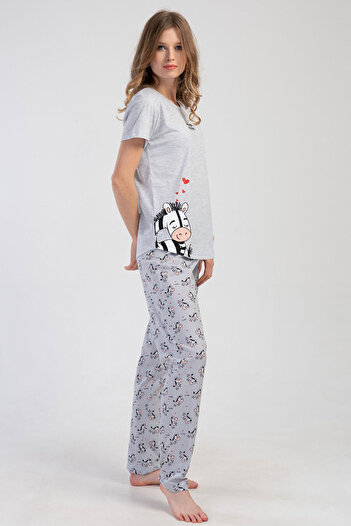 VİENETTA Women's Short Sleeve Pajama Set, 311180