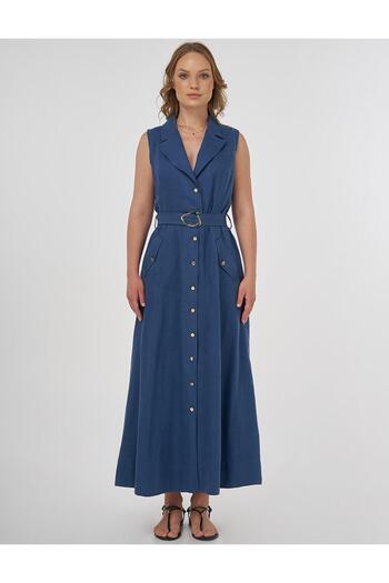 Kayra Φόρεμα 100% λινό Indigo