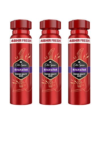Old Spice Rockstar Men's Deodorant Body Spray 150 ml 3 Pieces