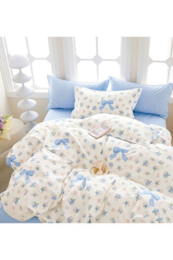 CHIRASO CHIRASO Linen, 100% Cotton, ELASTIC Sheet 180x200 cm, Duvet Sheet 200x230 cm, 2 Pillowcases