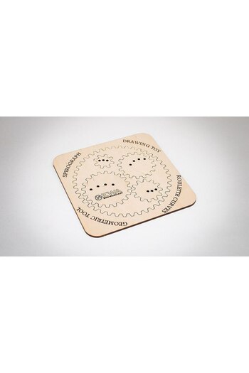EWA Mini 3D Puzzle Construction Set Wooden Spirograph, 6 Pieces