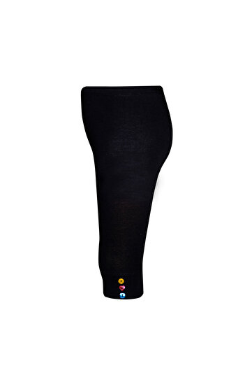LOVETTI Black Girl's Button Accessory Capri