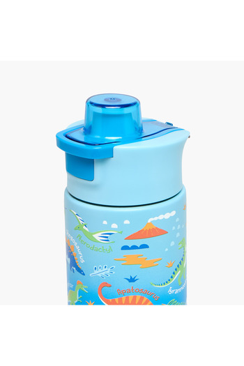 Toursun Dinosaur Print Sipper Water Bottle with Handle - 320 ml