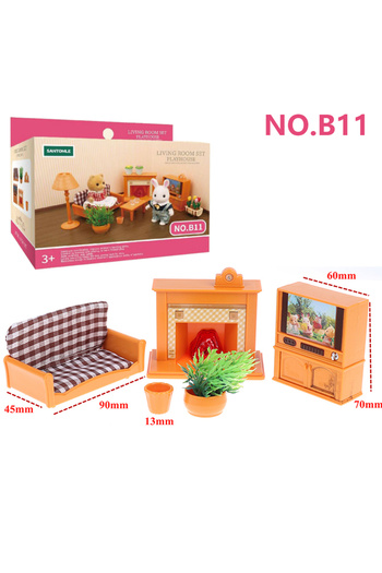 Choice8 B11 Forest Animal Family Dollhouse Furniture 1/12 Miniature Toys Girl Dolls Accessories Bedroom Bath