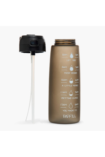 Lifestyle Printed Sipper Water Bottle with Time Marker and Spray