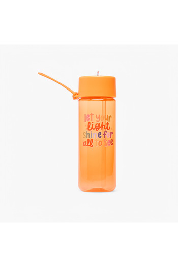 Lifestyle Slogan Print Sipper Water Bottle