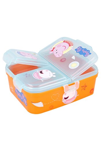 Peppa Pig Sandwich box, four compartments, multicolor, BPA-free, Peppa Pig