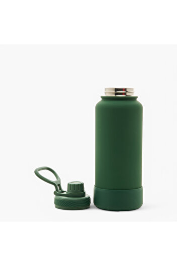 Lifestyle Solid Double Wall Stainless Steel Water Bottle with Handle - 1 L