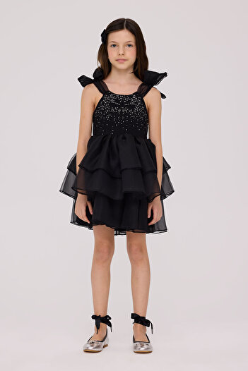 Tyess Girl Black Dress