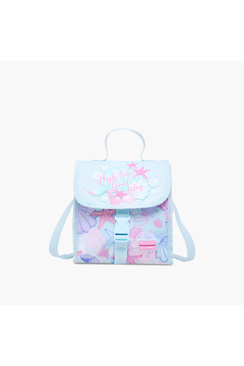 Roll Road Printed Lunch Bag with Buckle Closure
