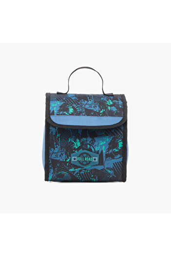 Roll Road All-Over Soccer Print Lunch Bag with Grab Handle