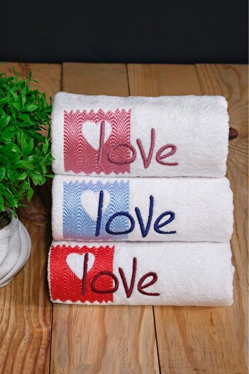 asev tekstil 30X50 cm Velvet 3-Piece Kitchen Towel Set |   Hand Towel |   Face Towel Set