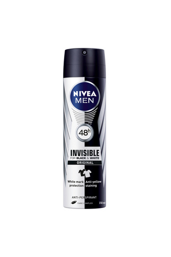 Nivea Men Deodorant spray Nivea Deo masculin Invisible for Black&White Power, 150 ml