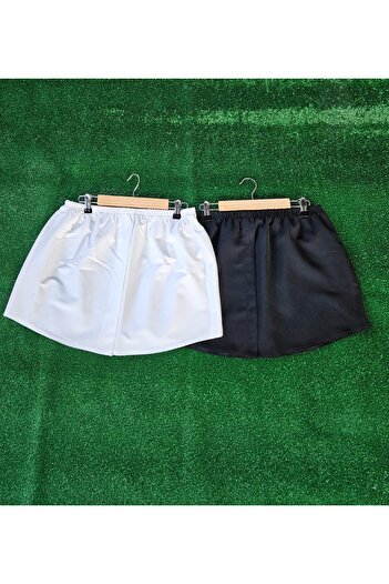 ÇELEBİ STYLE Hijab 2-Pack Black-Ecru Quality Crepe Savior Lengthening Skirt Undershirt Sweater Bottom Half Shirt