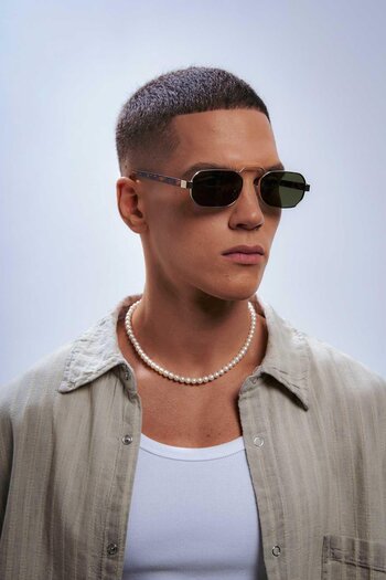 Bilge Karga Only Gold Green Men's Sunglasses
