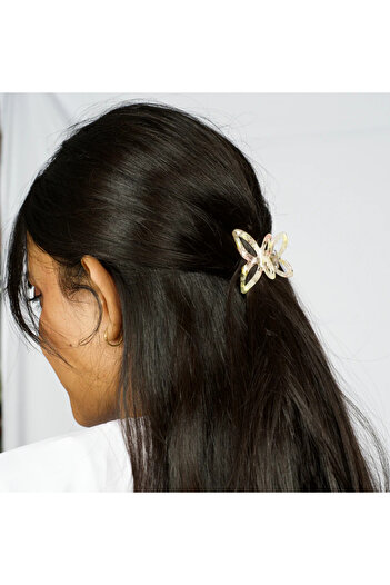 ZAAS Butterfly Hair Clips ‚Äì Sparkling Crystal-Embellished Plastic Hair Clips